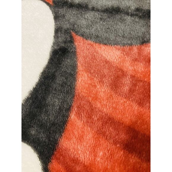 Mickey Mouse Mustache Plush Throw Blanket Mousestache Fall Autumn Red Funny Rare - Picture 4 of 7